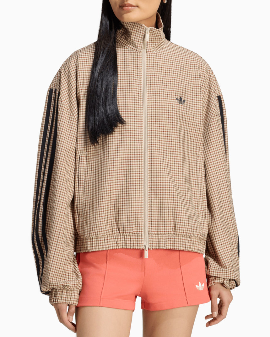 adidas Originals Badigirl Checks Track Top Kadın Ceket Crystal Linen/Aurora Coffee/Orbit Green/Vermillion