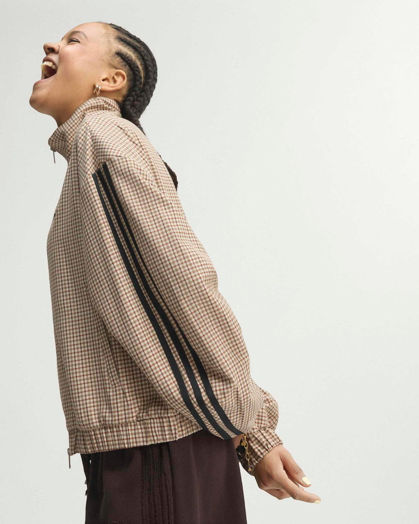 adidas Originals Badigirl Checks Track Top Kadın Ceket Crystal Linen/Aurora Coffee/Orbit Green/Vermillion