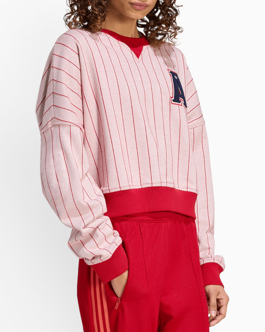 adidas Originals Graphic Crew Kadın Sweatshirt Cloud White / Team Victory Red