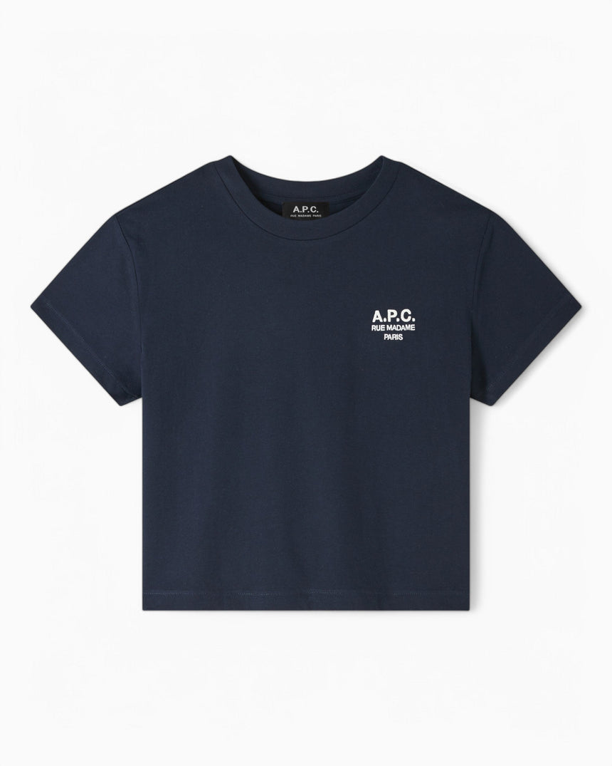 A.P.C. Boxy Rue Madame Kadın T-Shirt Dark Navy/Ecru
