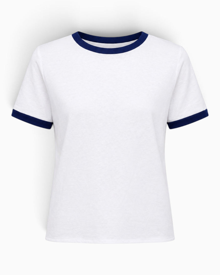 A.P.C. Contrast Trim Erkek T-Shirt Chalk