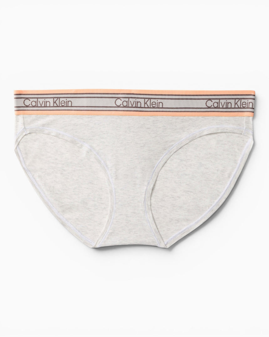 Calvin Klein Icon Cotton Modal Logo Briefs - Kadın Snow Heather