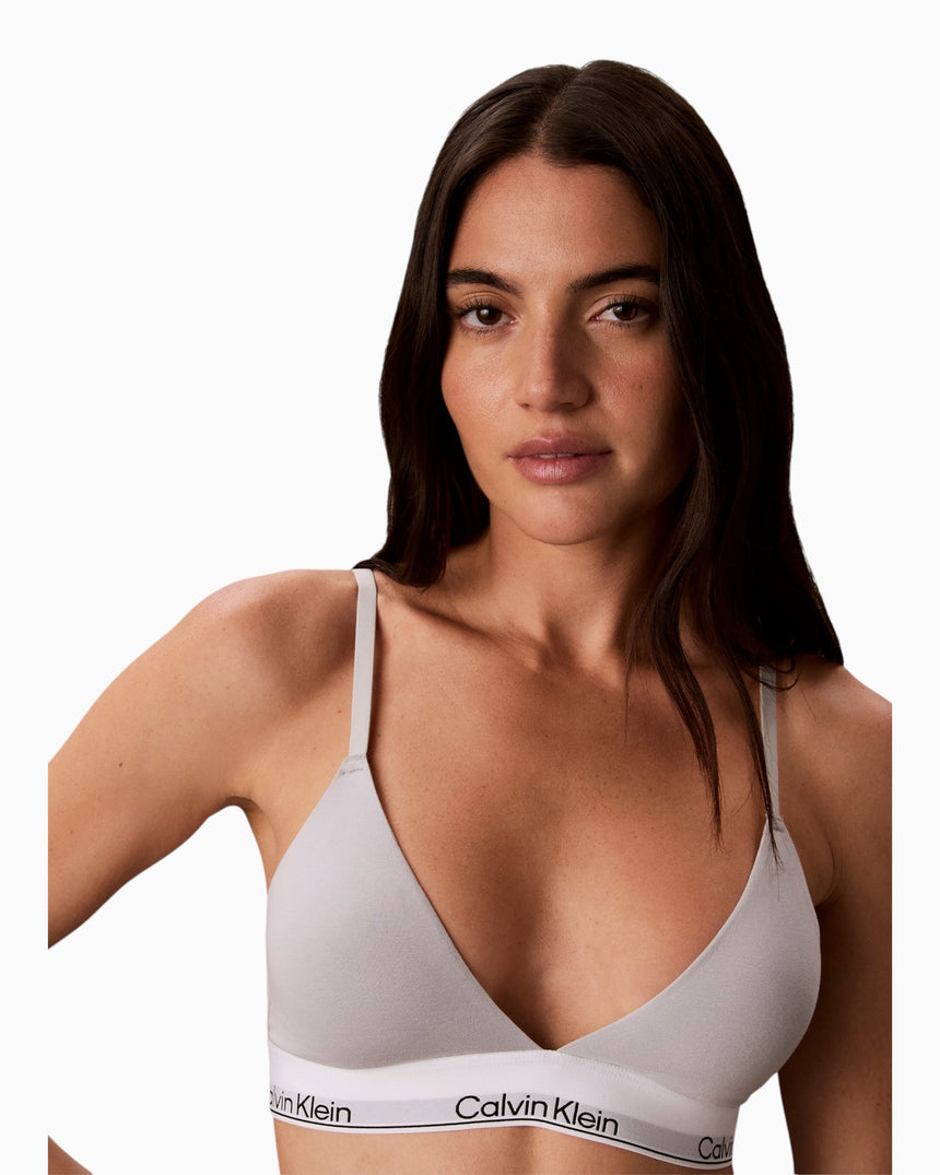Calvin Klein Lightly Lined Triangle Bralette - Icon Cotton Modal - Kadın