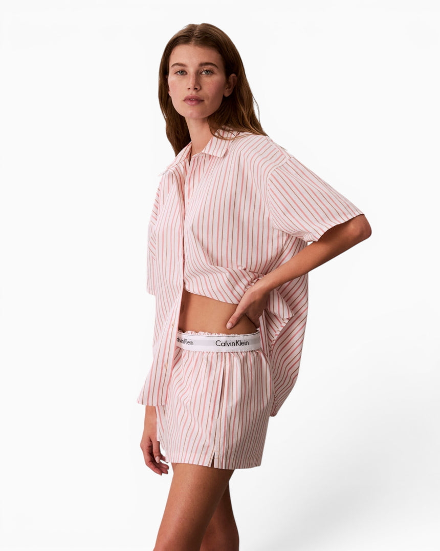 Calvin Klein Logo Patch Poplin Kadın Şort