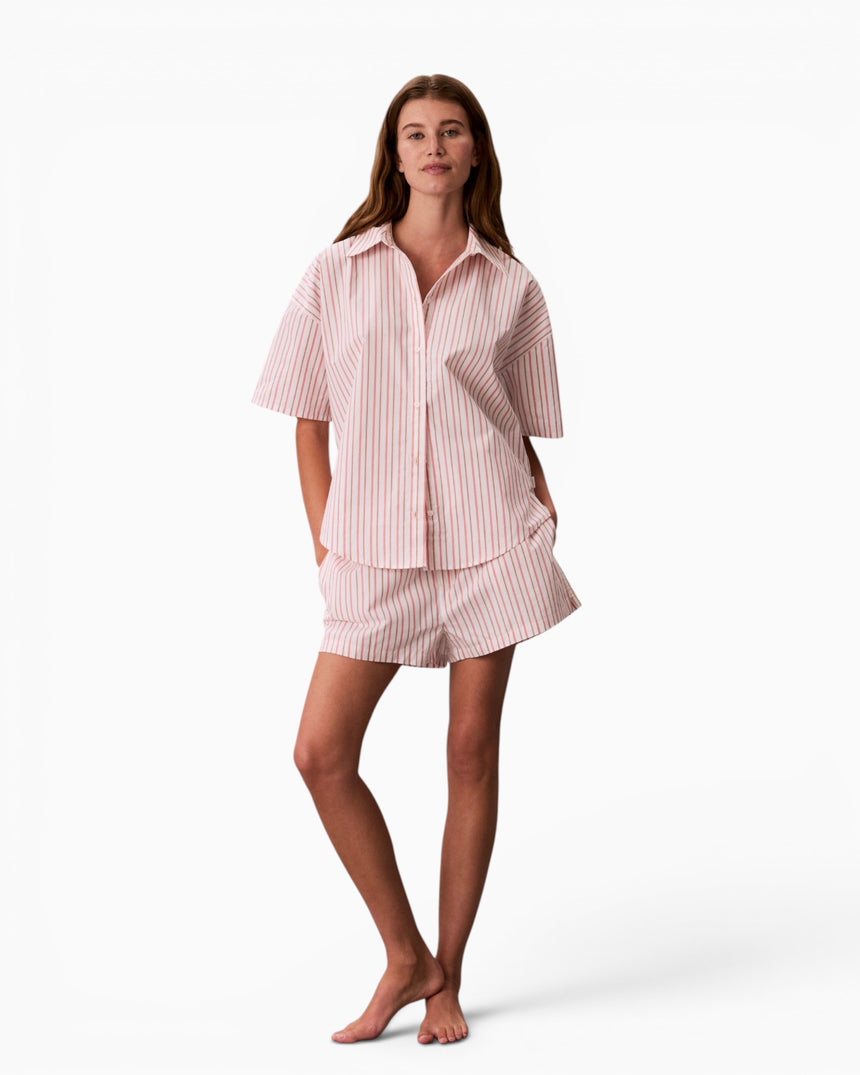Calvin Klein Logo Patch Poplin Kadın Şort