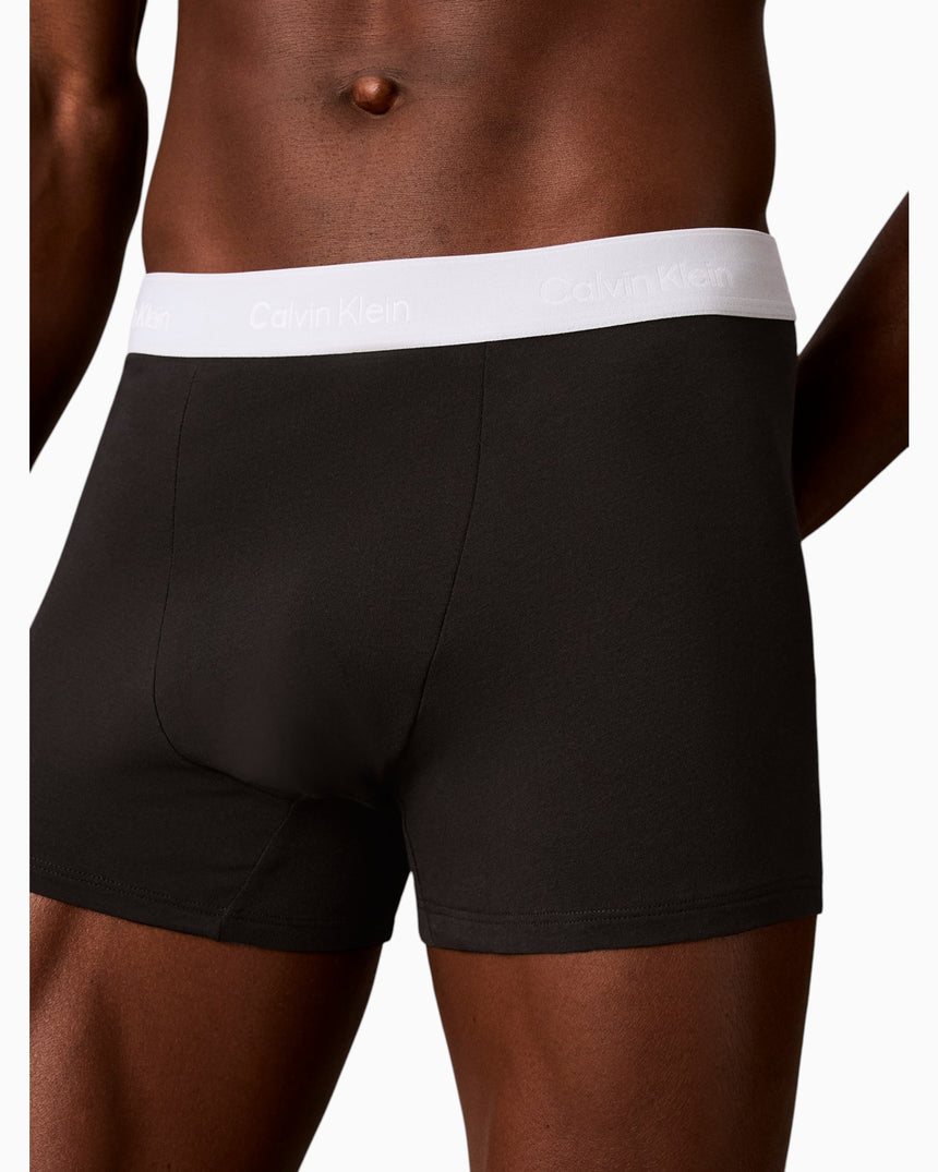 Calvin Klein Relaxed Trunks 3PK Icon Cotton Stretch - Erkek