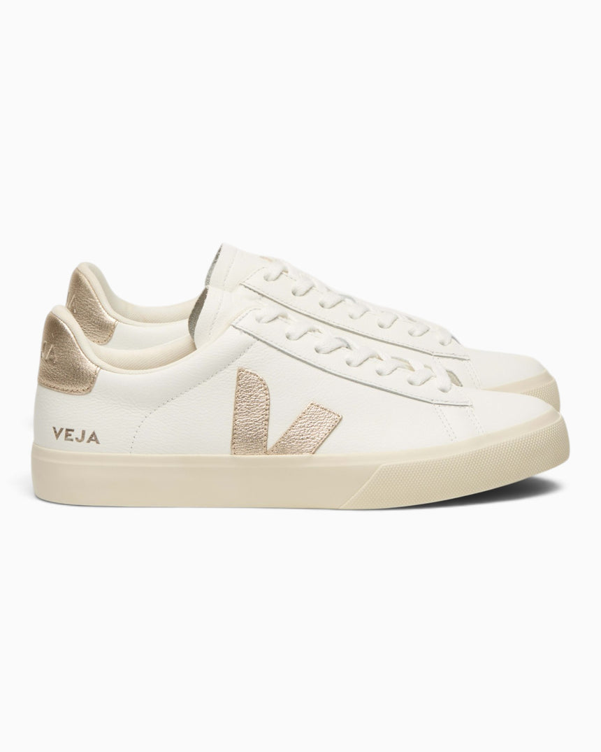 VEJA Campo Chromefree Leather Kadın Sneaker Extra White/Platine