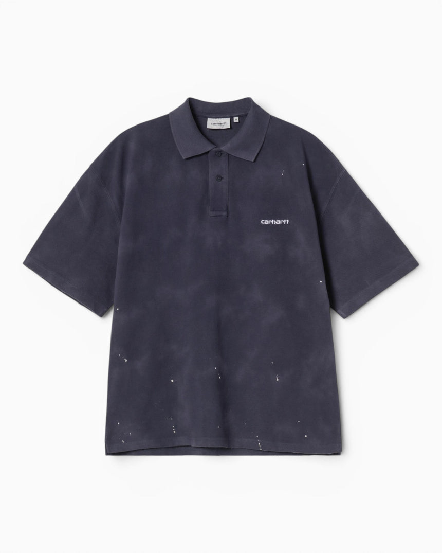 Carhartt WIP Painter Polo Erkek T-Shirt Dark Navy/Destroy Wash/Splatter