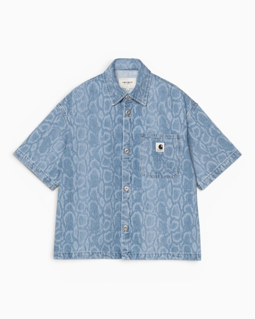Carhartt WIP Snake Lovilia Kadın Gömlek Snake Camo/Blue Bleached