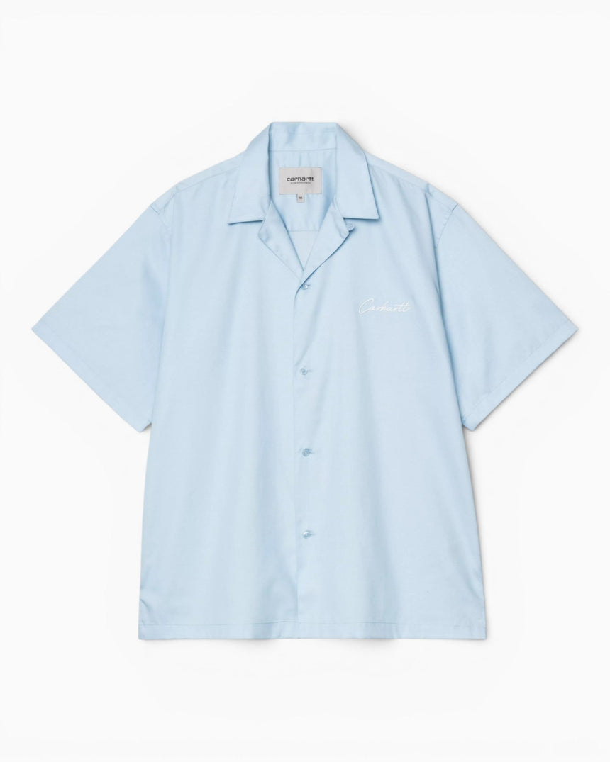Carhartt WIP S/S Delray Erkek Gömlek Icaria/White