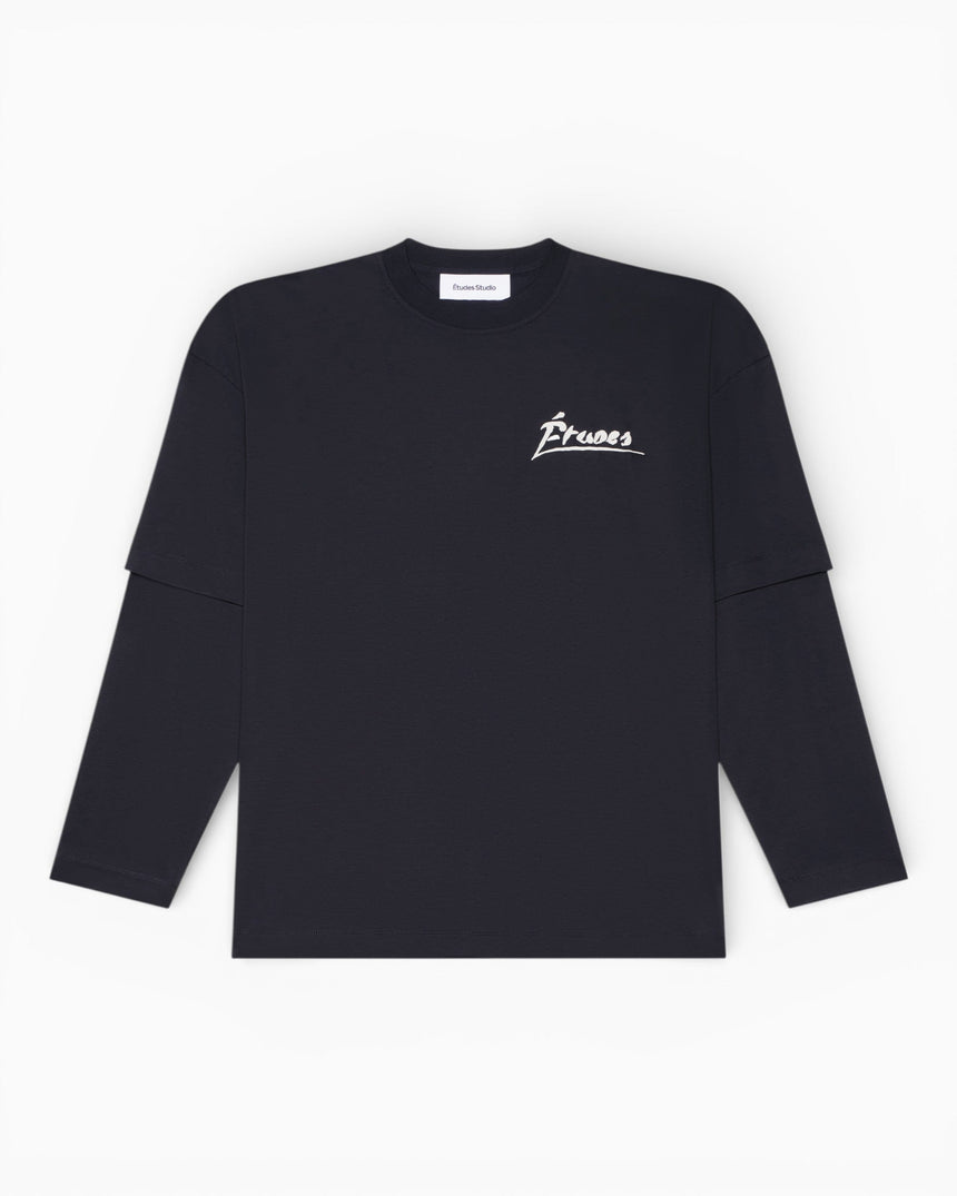 Études Studio Double Sleeves TS Signed Erkek T-Shirt Black