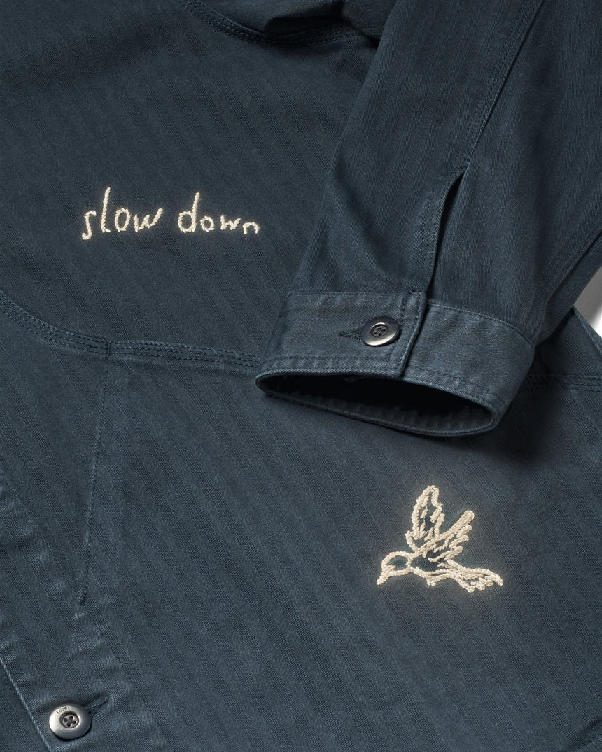 Forét Berry Herringbone Embroidery Erkek Gömlek Ceket