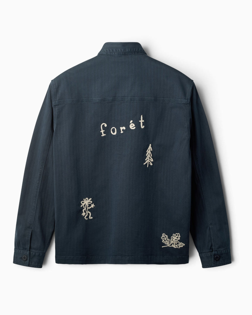 Forét Berry Herringbone Embroidery Erkek Gömlek Ceket