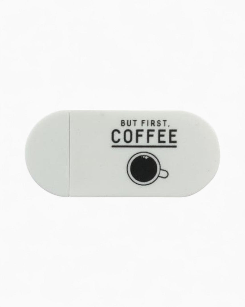 Funsy But First Coffee Kamera Kapatıcı Beyaz