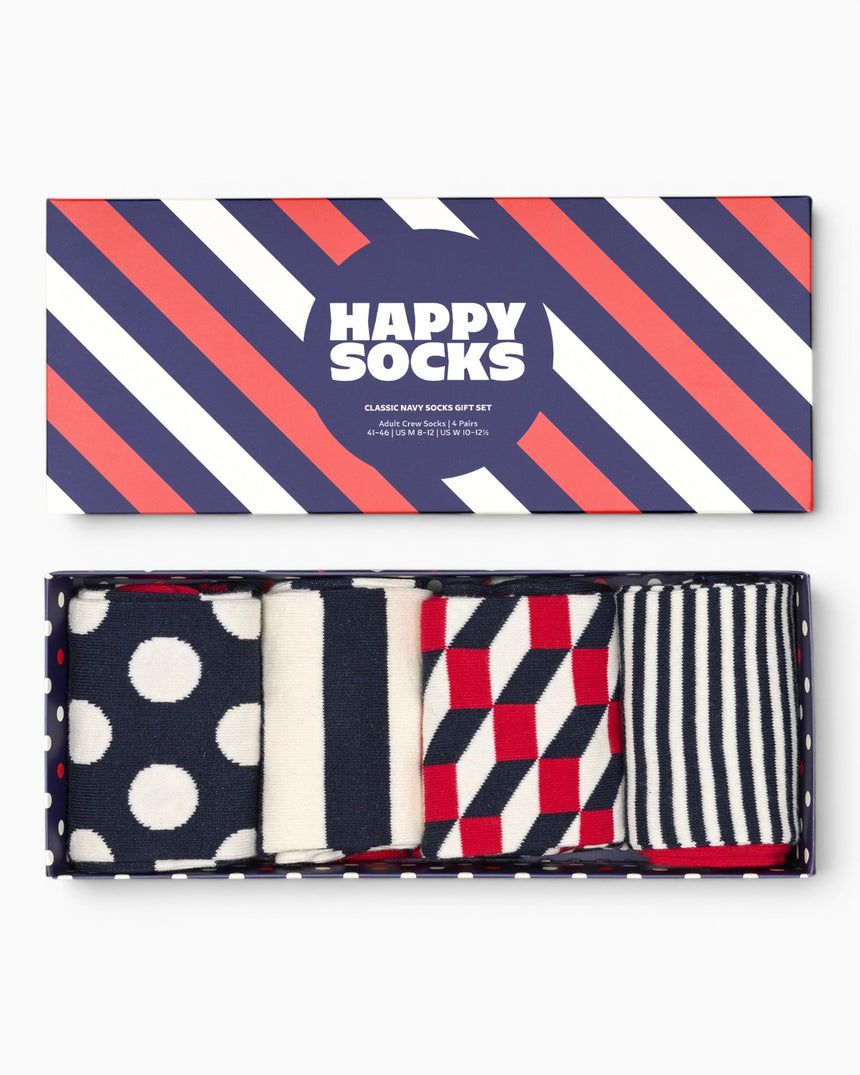 Happy Socks Classic Navy Gift Set 4 Pack Çorap Çok Renkli