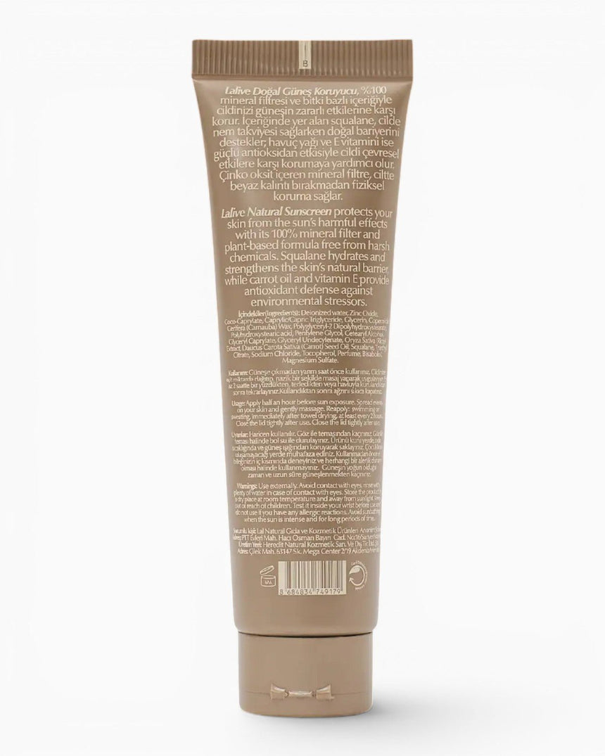 Lalive %100 Doğal Mineral Filtre Güneş Kremi - 50 SPF