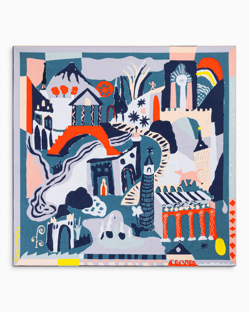 Lar Studio Fiona's Way 95 x 95 Fular Navy
