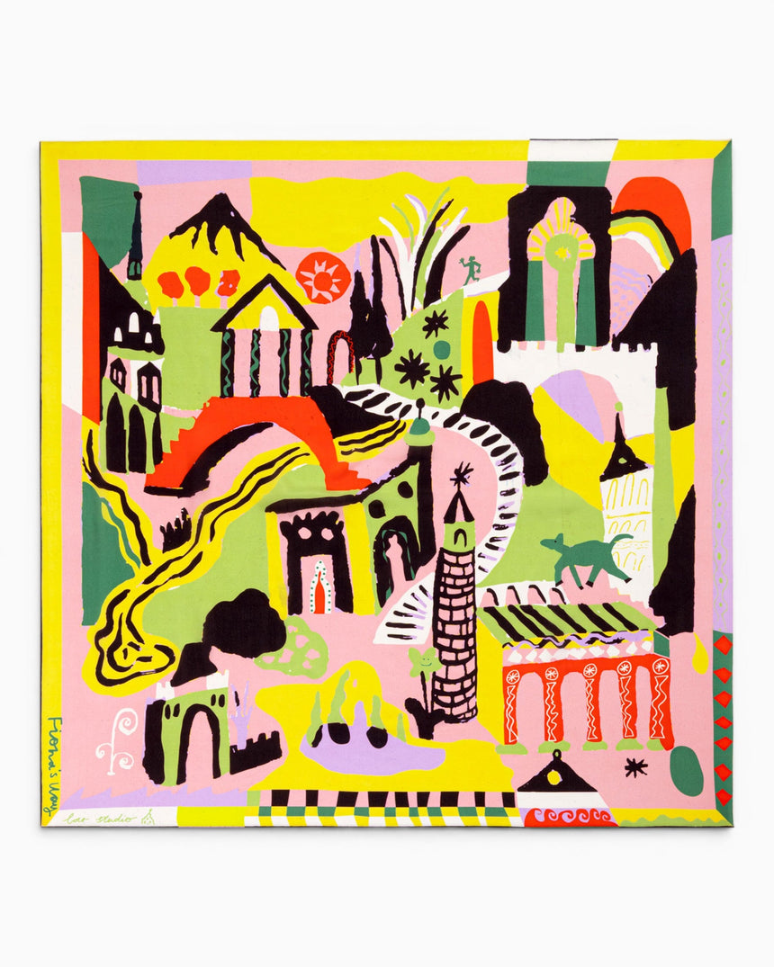 Lar Studio Fiona's Way 95 x 95 Fular Pink