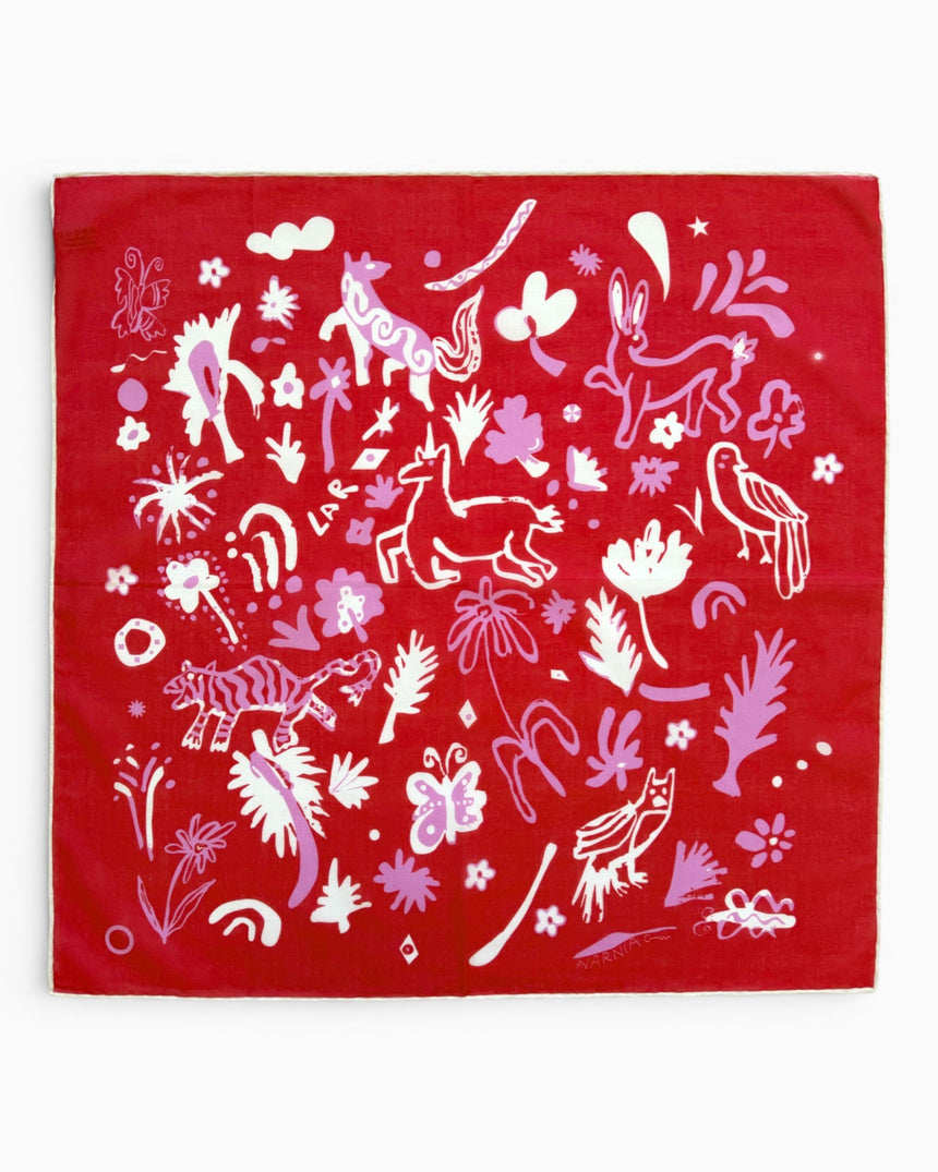 Lar Studio Narnia 52 x 52 Bandana Red