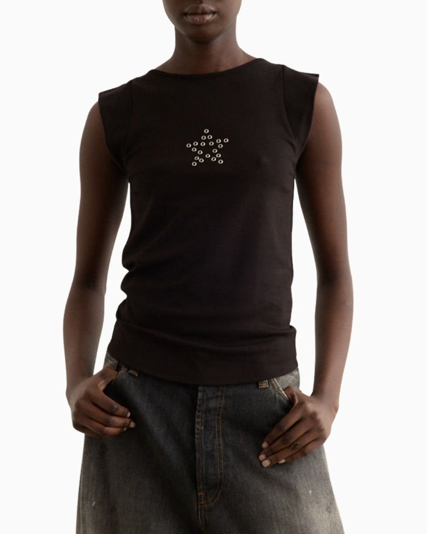 Miaou Lucia Top Stud Star Black