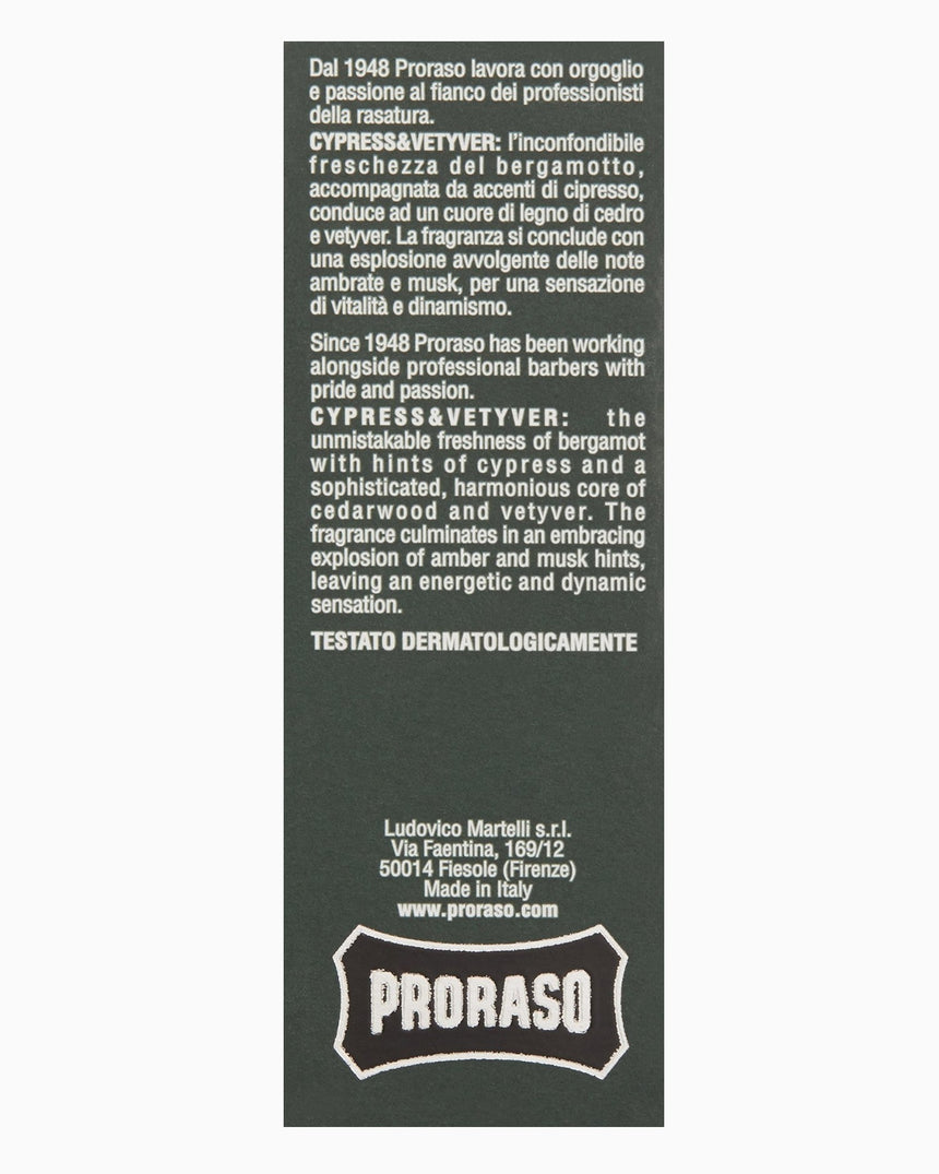 Proraso Eau de Cologne Cypress & Vetyver