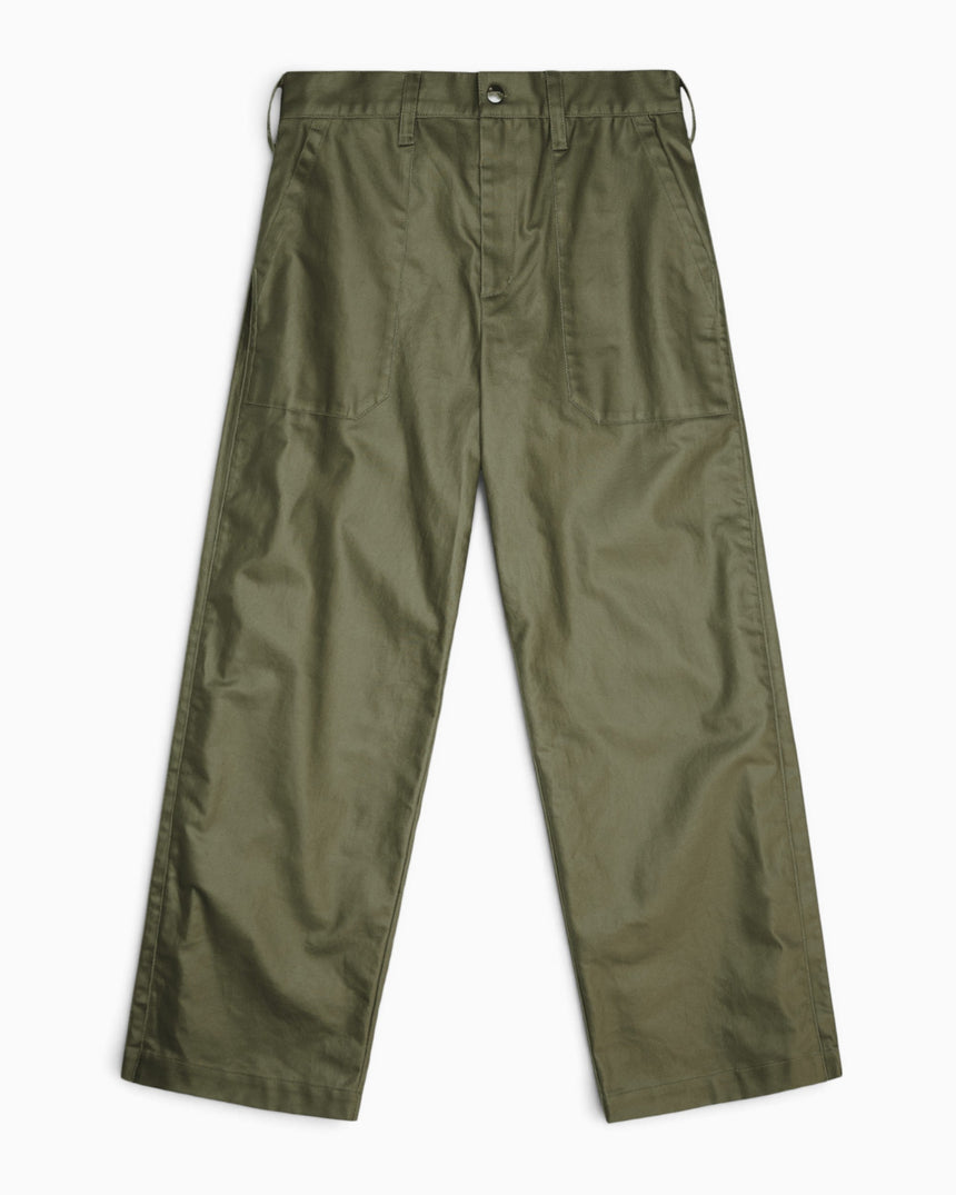 Rains Heavy Woven Pants Straight Moss