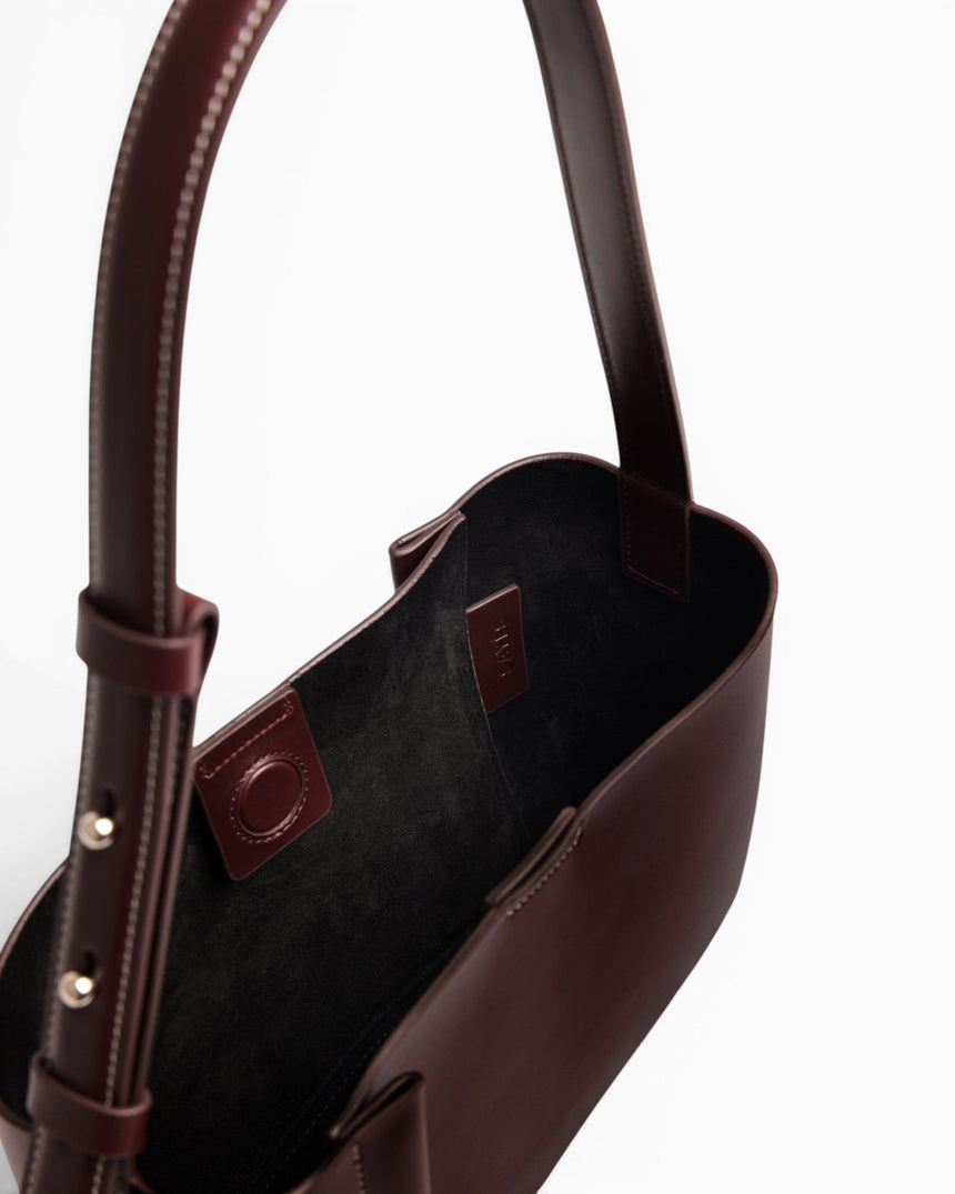 SAYÉS Small Tote Plissé Deri Kadın Omuz Çantası
