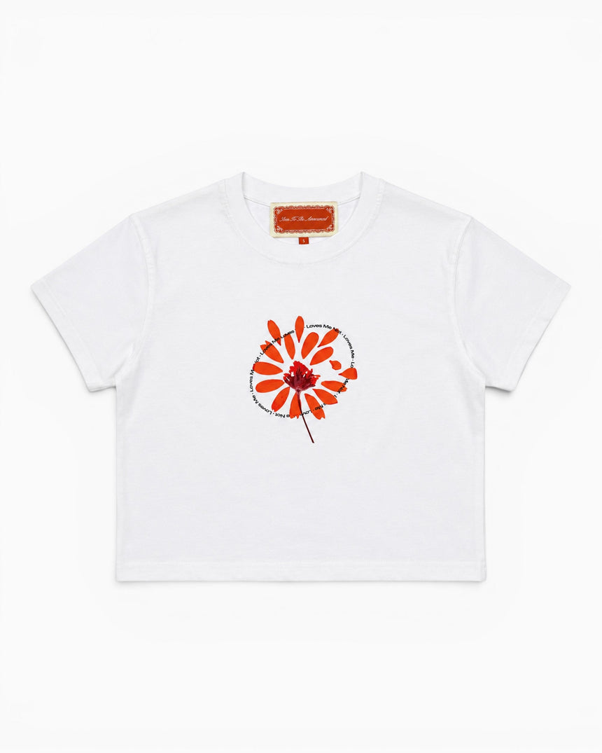 Soon To Be Announced Loves Me Not Baby Kadın T-Shirt White