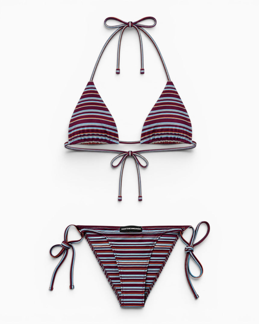 Soon To Be Announced Tangled Bikini Set Burgundy