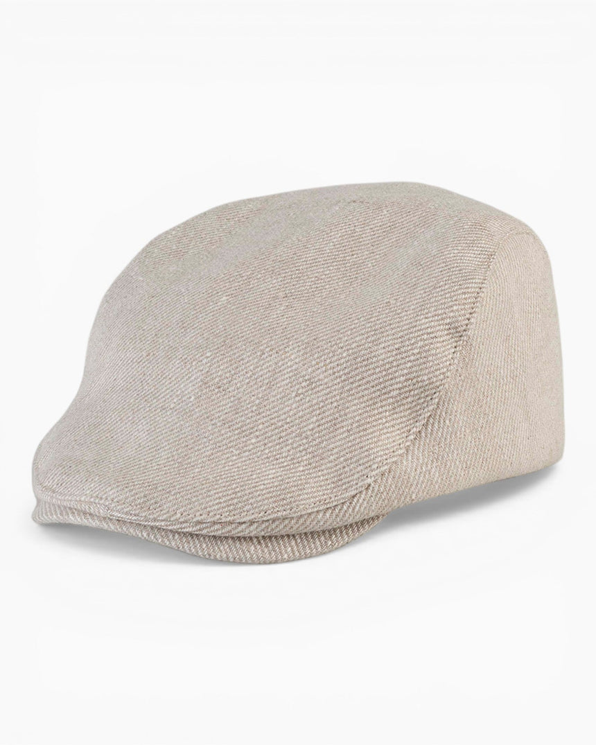 tête bleue Darel Flat Linen Cap