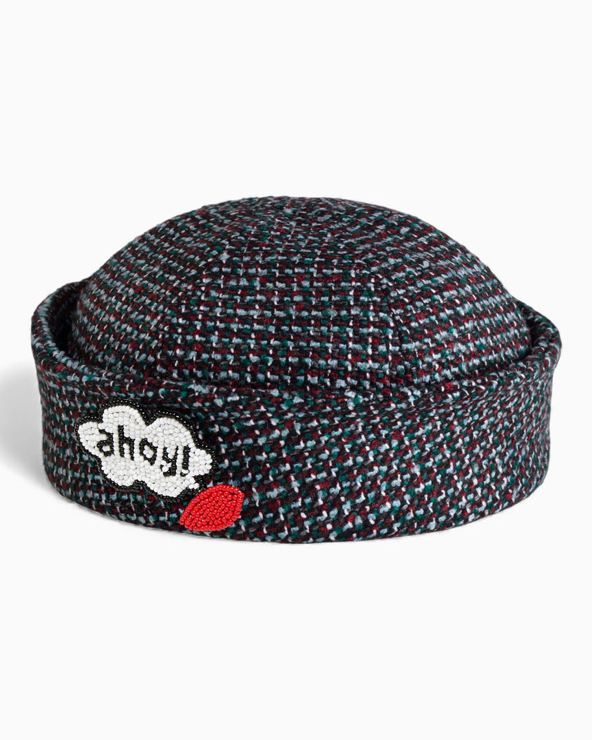 tête bleue Yvette Sailor Tweed Dixie Cup