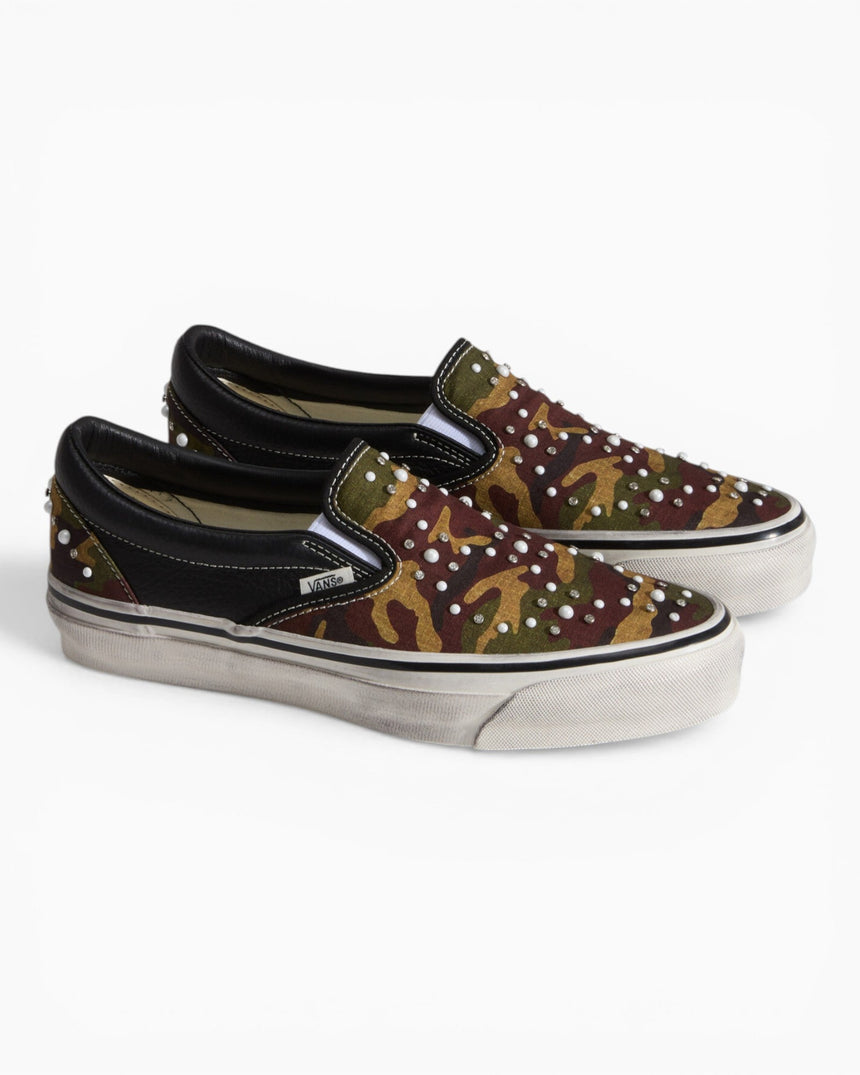 Vans Premium Classic Slip-On Kadın Sneaker Camo Black
