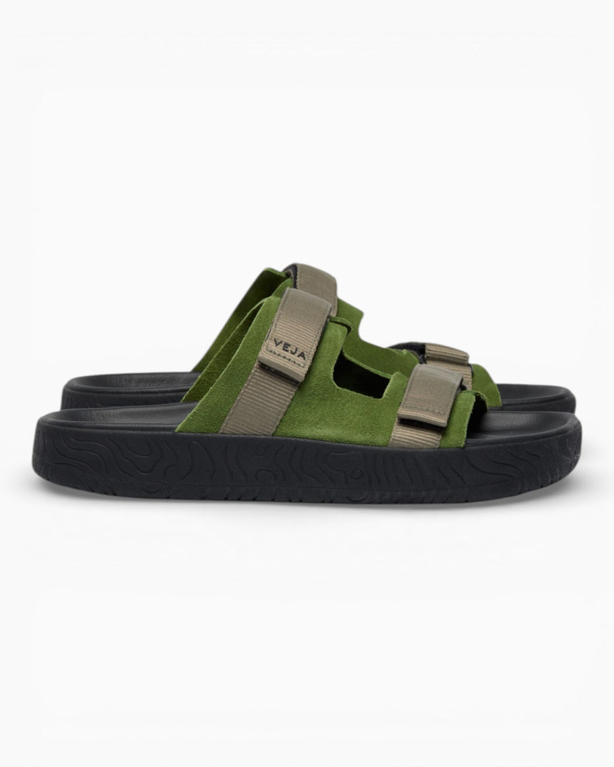 VEJA Arpoador Suede Soft Erkek Sandalet Militar/Kaki/Black