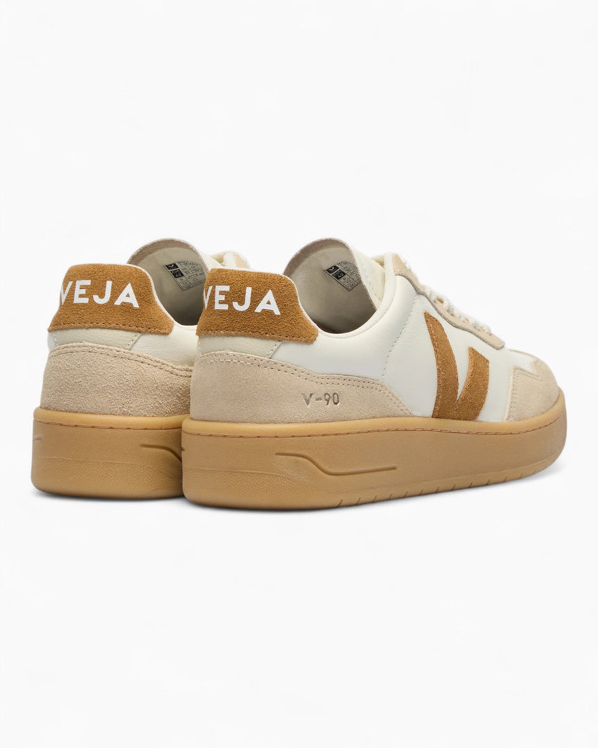VEJA V-90 Leather Suede Logo Kadın Sneaker
