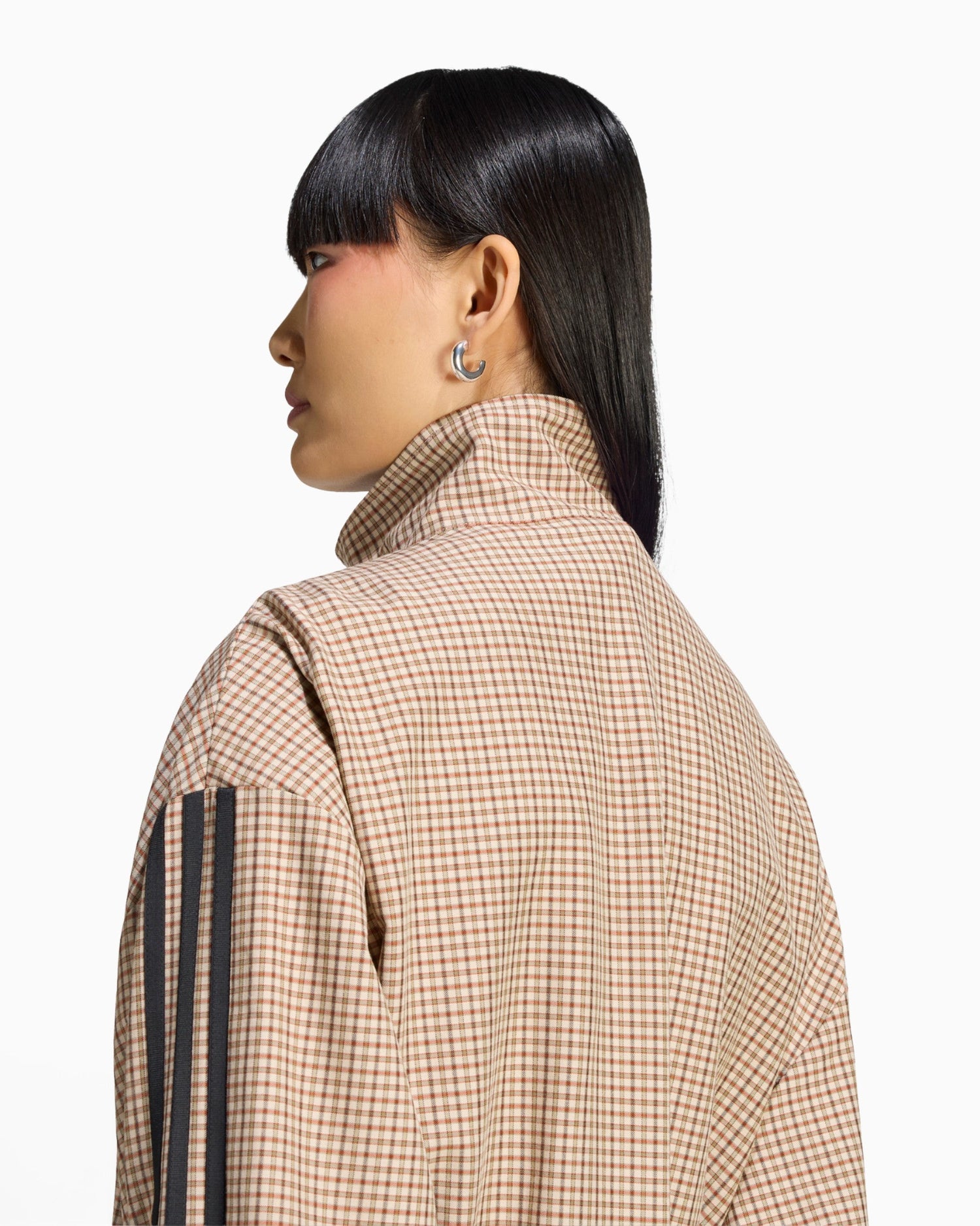 adidas Originals Badigirl Checks Track Top Kadın Ceket Crystal Linen/Aurora Coffee/Orbit Green/Vermillion