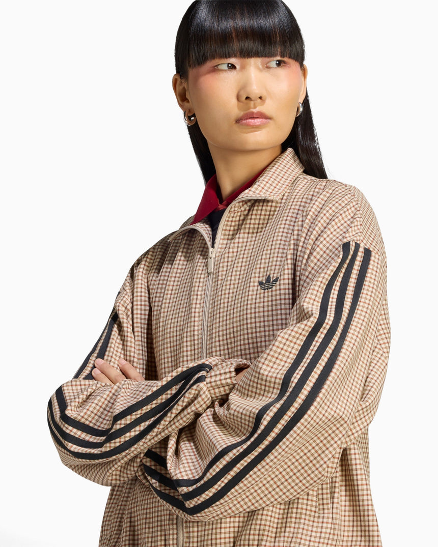 adidas Originals Badigirl Checks Track Top Kadın Ceket Crystal Linen/Aurora Coffee/Orbit Green/Vermillion