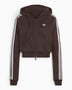 adidas Originals Badigirl Graphic Short Front Zip Track Top Kadın Sweatshirt Aurora Coffee