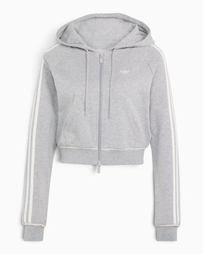 adidas Originals Badigirl Graphic Short Front Zip Track Top Kadın Sweatshirt Medium Grey Heather