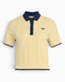 adidas Originals Cable Knit Cali Kadın Polo T-Shirt Warm Vanilla