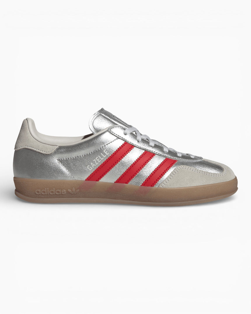 adidas Originals Gazelle Indoor Kadın Sneaker Silver Metallic/Better Scarlet/Grey One