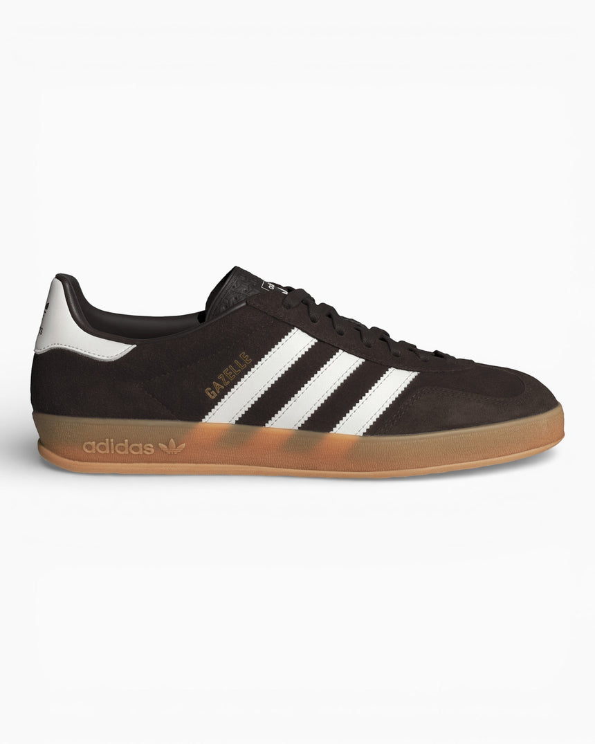 adidas Originals Gazelle Indoor Suede Sneaker Aurora Coffee/Core White/Gum