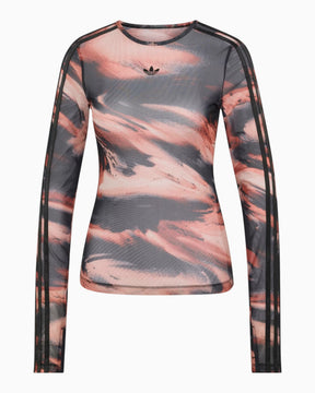 adidas Originals Graphic Mesh Kadın T-Shirt Vermillion/Crystal Linen/Aurora Coffee/Black
