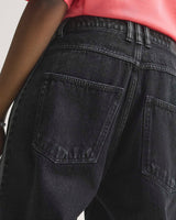 High Rise Barrel Leg Kadın Denim Pantolon