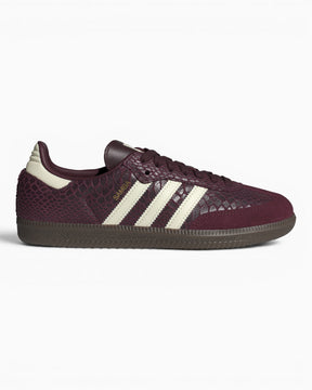 adidas Originals Samba OG "Snake Print" Kadın Sneaker Maroon/Cream White/Gold Metallic