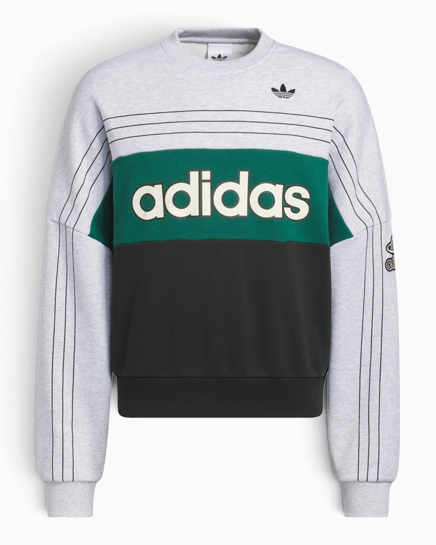 adidas Originals Varsity Crew Sweatshirt Light Grey Heather