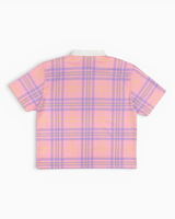Alt Üst Plaid Polo T-Shirt
