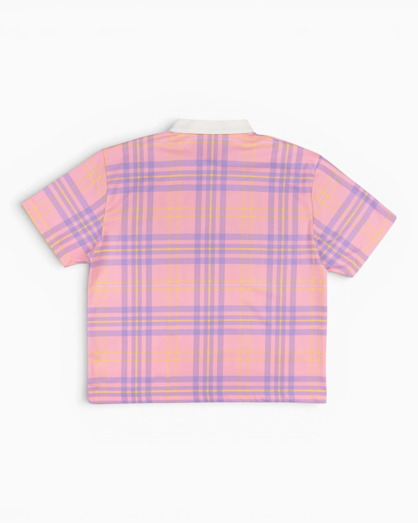 Alt Üst Plaid Polo T-Shirt