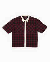 Alt Üst Plaid Poplin Gömlek Red/Black