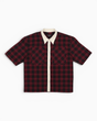 Alt Üst Plaid Poplin Gömlek Red/Black