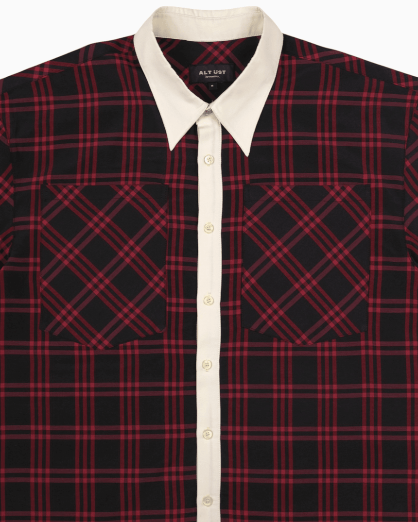 Alt Üst Plaid Poplin Gömlek